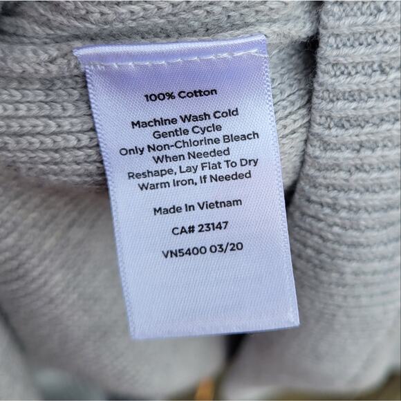 Talbots Outlet Plus Size Pointelle Cable Detail Open Front Cardigan Cotton 2X - Picture 5 of 5